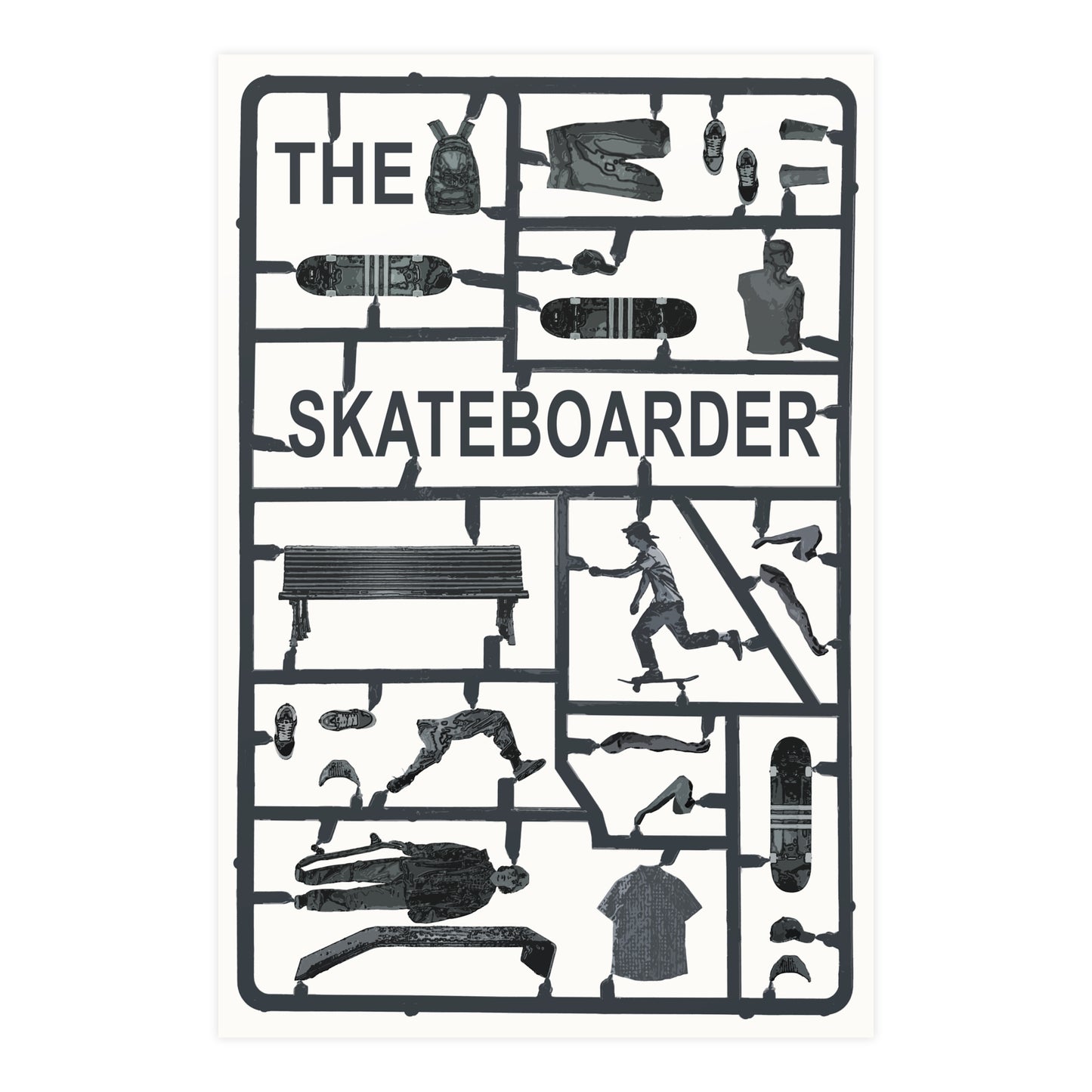 Skateboarder building set