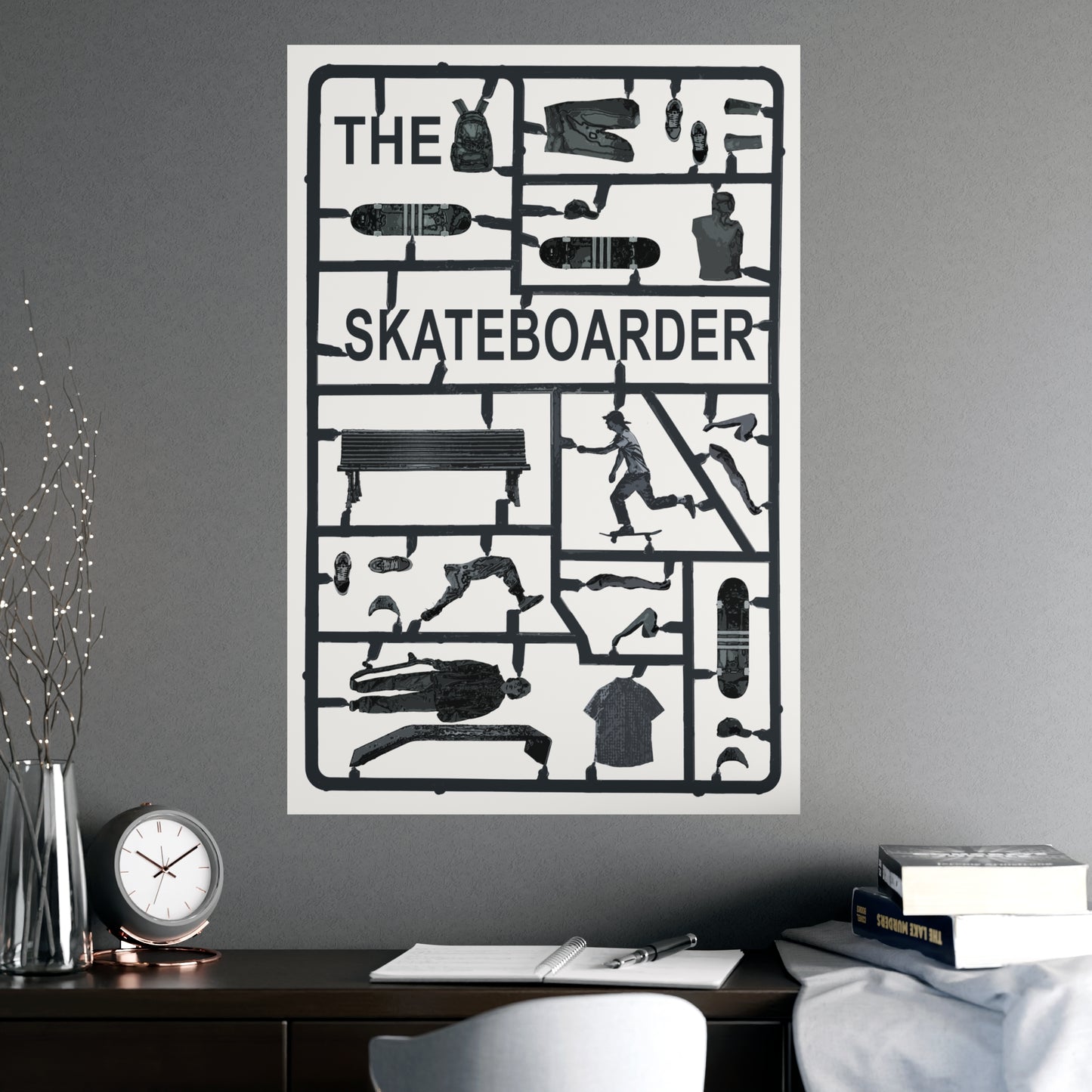 Skateboarder building set