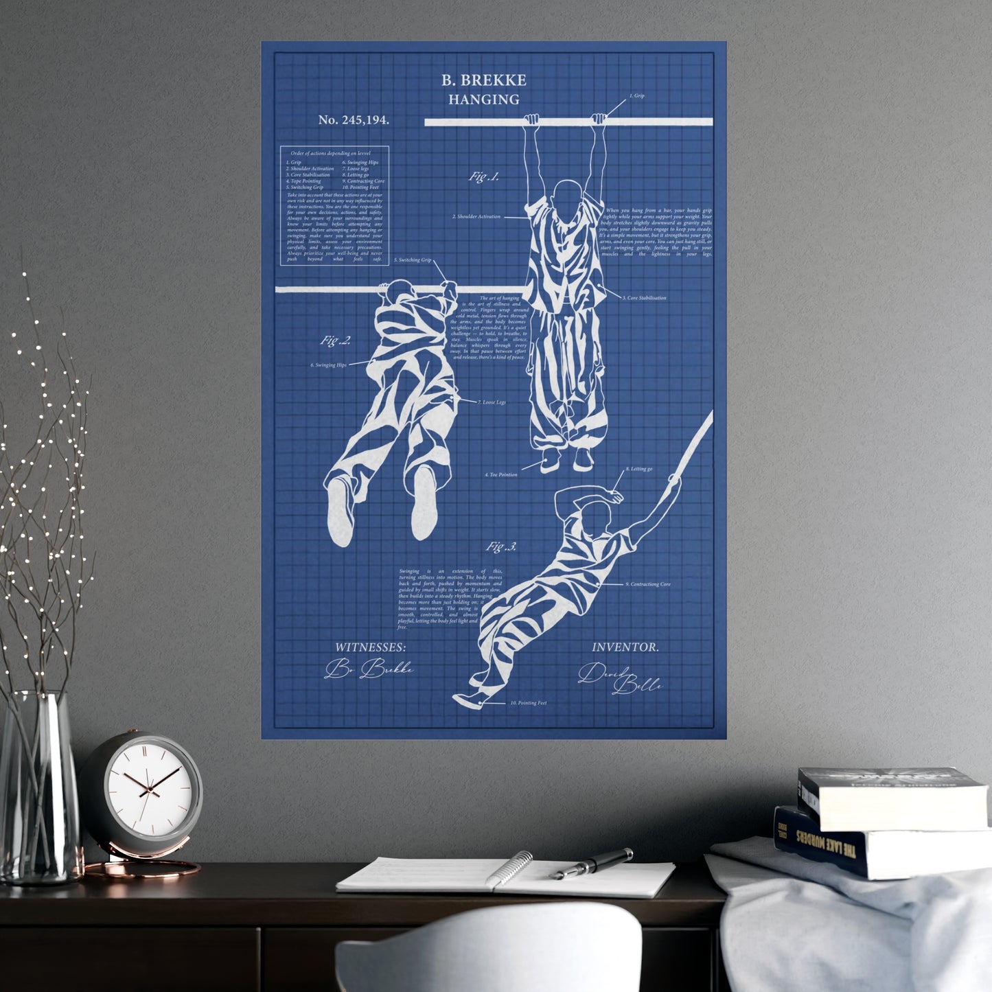 Hanging blueprint