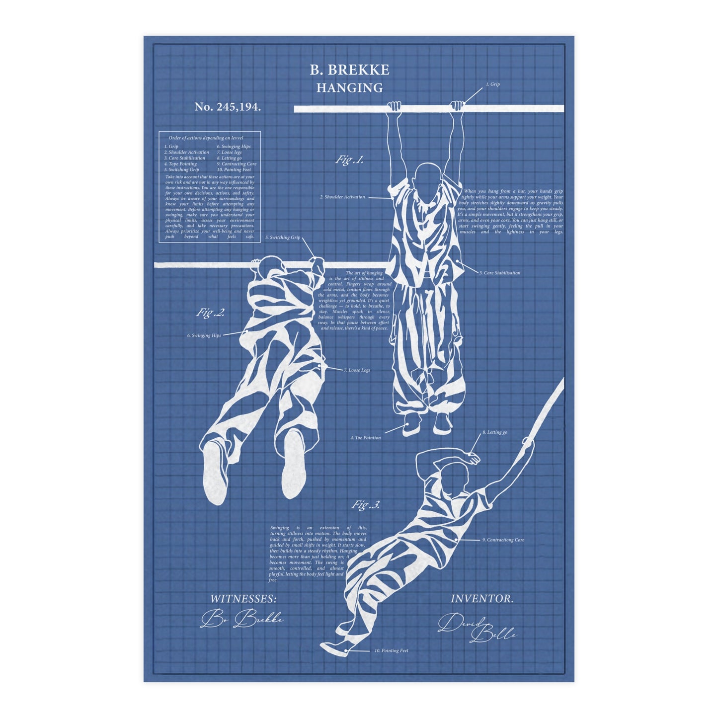 Hanging blueprint
